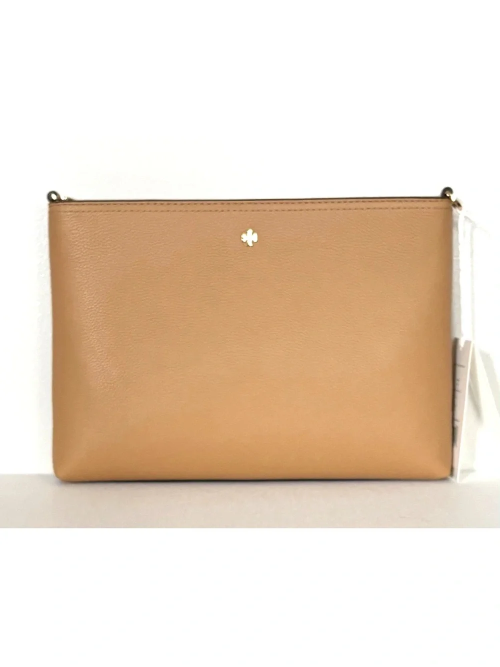 New Tory Burch Blake Swingpack Crossbody Pebble Leather Warm Biscuit